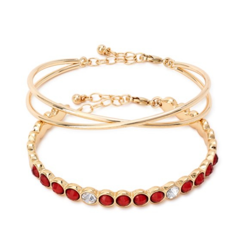 2 piece bangle bracelet duo, new